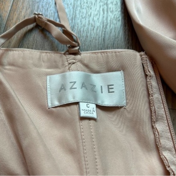 Azazie Mika Bridesmaid Dress Blush Pink Size 6 - Picture 8 of 10